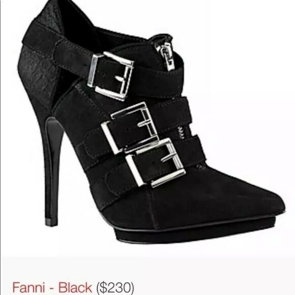 ALDO RISE x Preen Fanni Triple Buckle Front Zip Shootie Black Stiletto EU 38